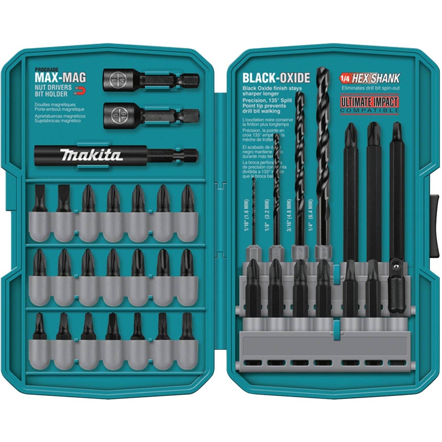 Makita T-01373 Impact Drill/Driver Bit Set, 38-Pc.