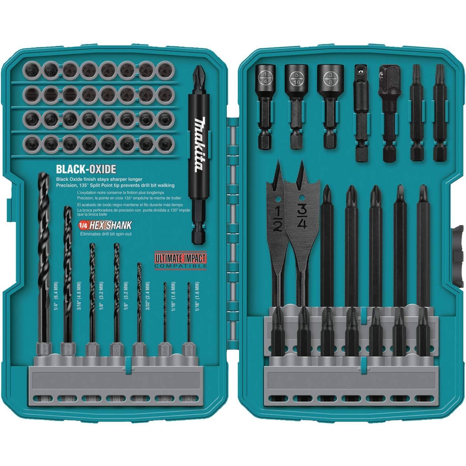 Makita T-01725 Contractor-Grade Bit Set, 70-Pc.
