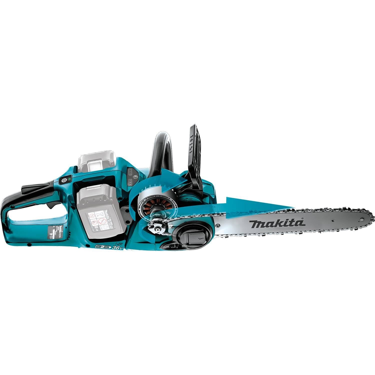 Makita XCU04Z 36V (18V X2) LXT Brushless 16" Chain Saw, Tool Only