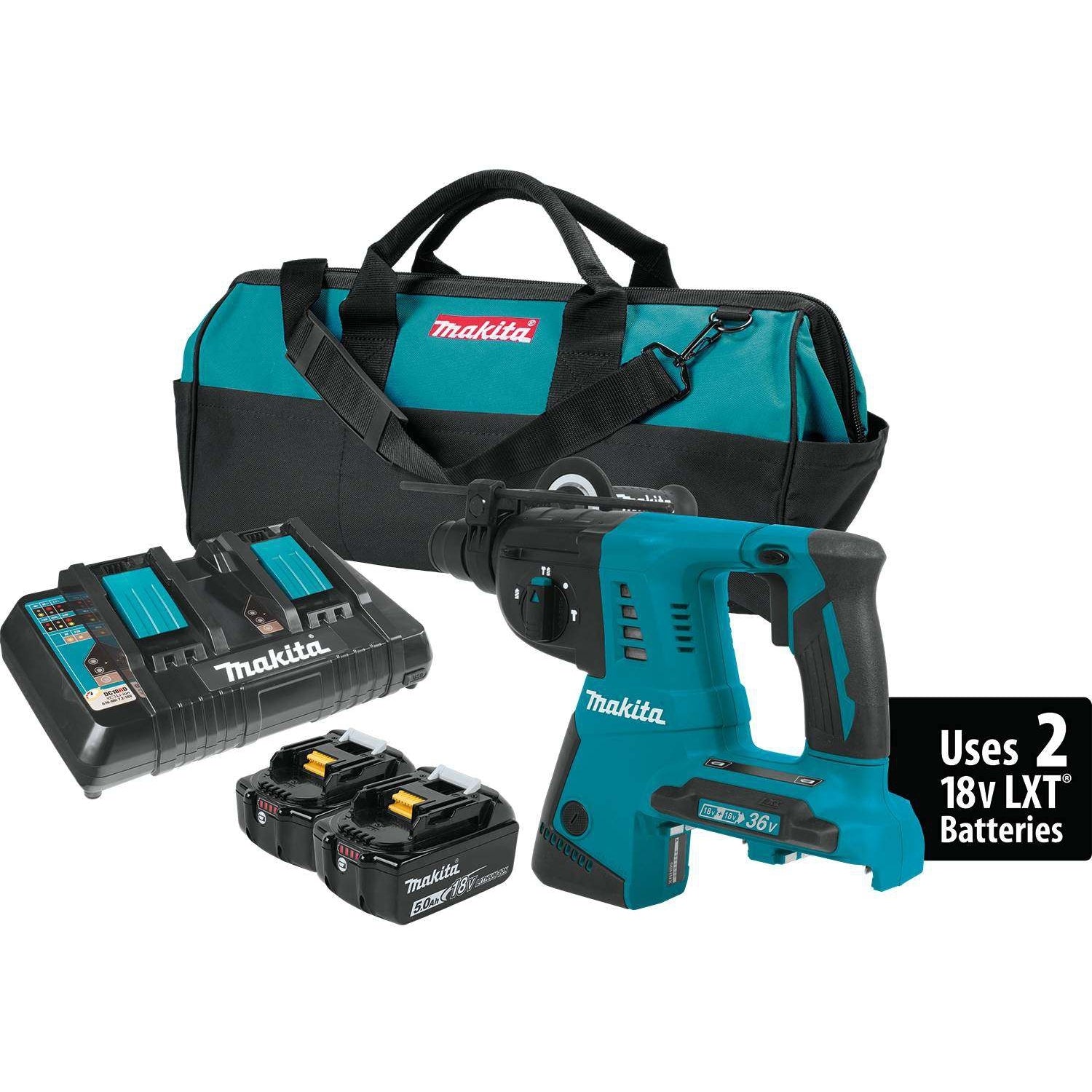 Makita XRH05PT 18V X2 LXT (36V) Cordless 1-Inch Rotary Hammer 5.0Ah Kit