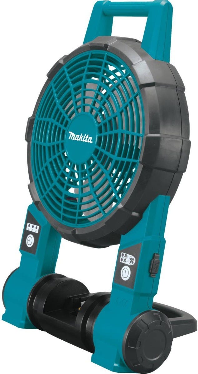 Makita DCF201Z 18V LXT Lithium"‘Ion Cordless/Corded 9" Fan, Tool Only