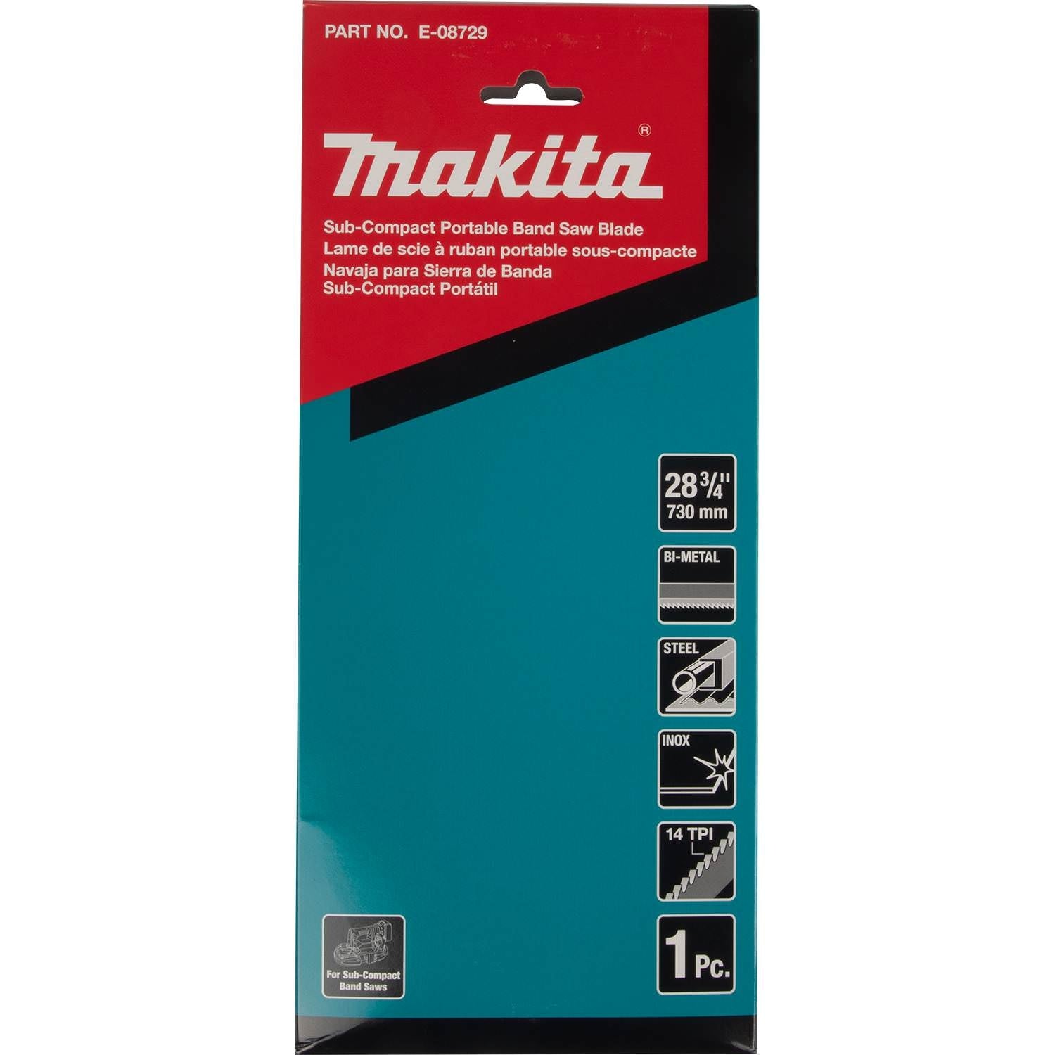Makita E-08729 28-3/4" 14 TPI Bi-Metal Sub-Compact Portable Band Saw Blade
