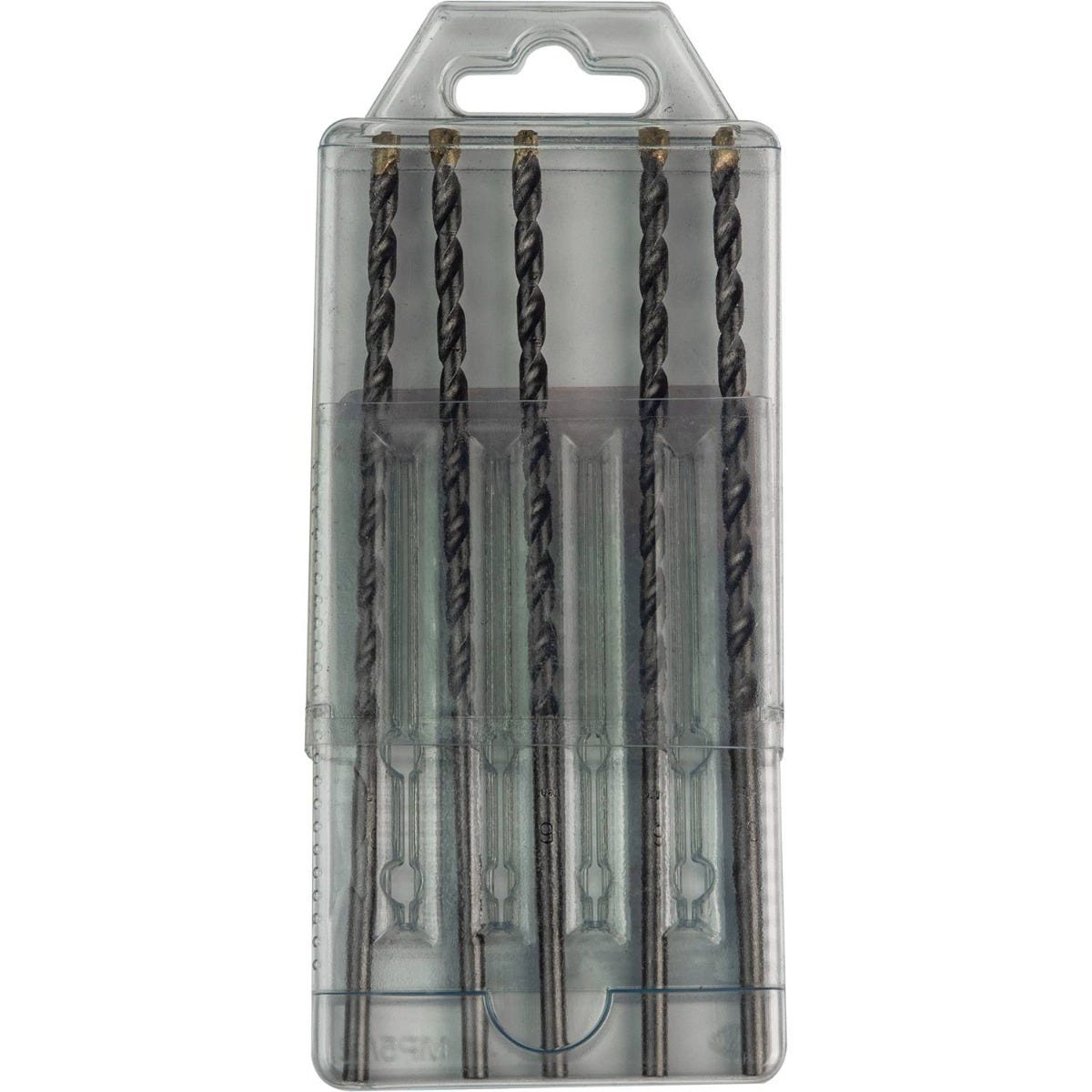 Makita E-10621 3/16" x 6" Carbide Tipped Percussion Masonry Hammer Drill Bits, 5/pk