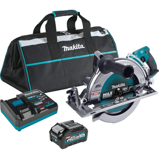 Makita GSR02M1 40V max XGT Brushless Cordless Rear Handle 10-1/4" Circular Saw Kit, AWS Capable (4.0Ah)
