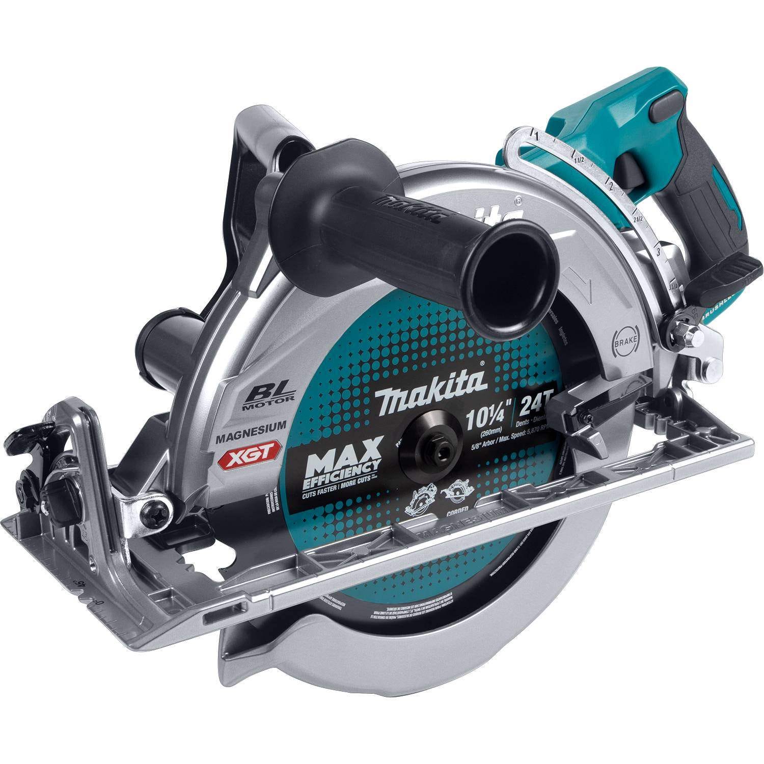 Makita GSR02M1 40V max XGT Brushless Cordless Rear Handle 10-1/4" Circular Saw Kit, AWS Capable (4.0Ah)