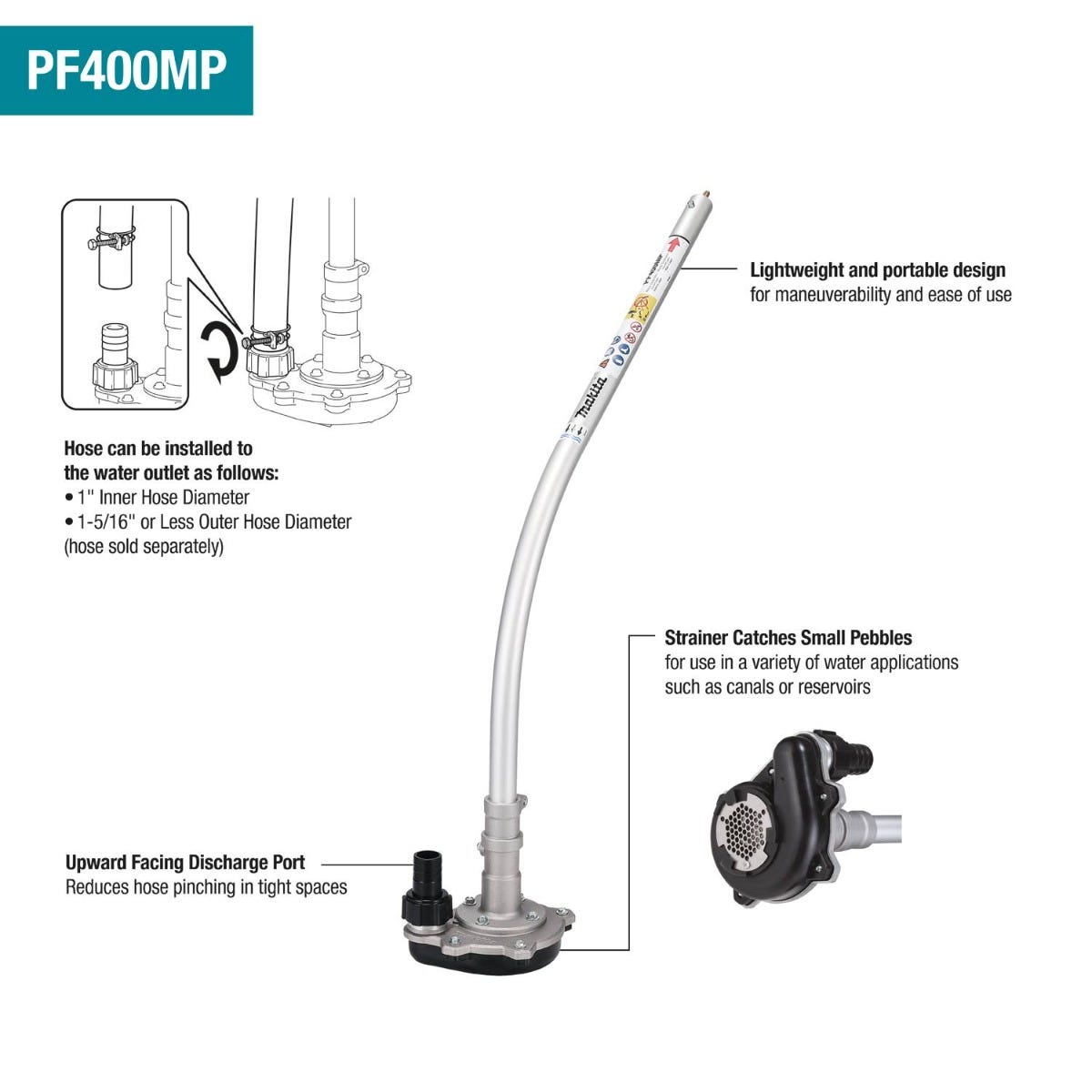 Makita PF400MP Water Pump Couple Shaft Attachment