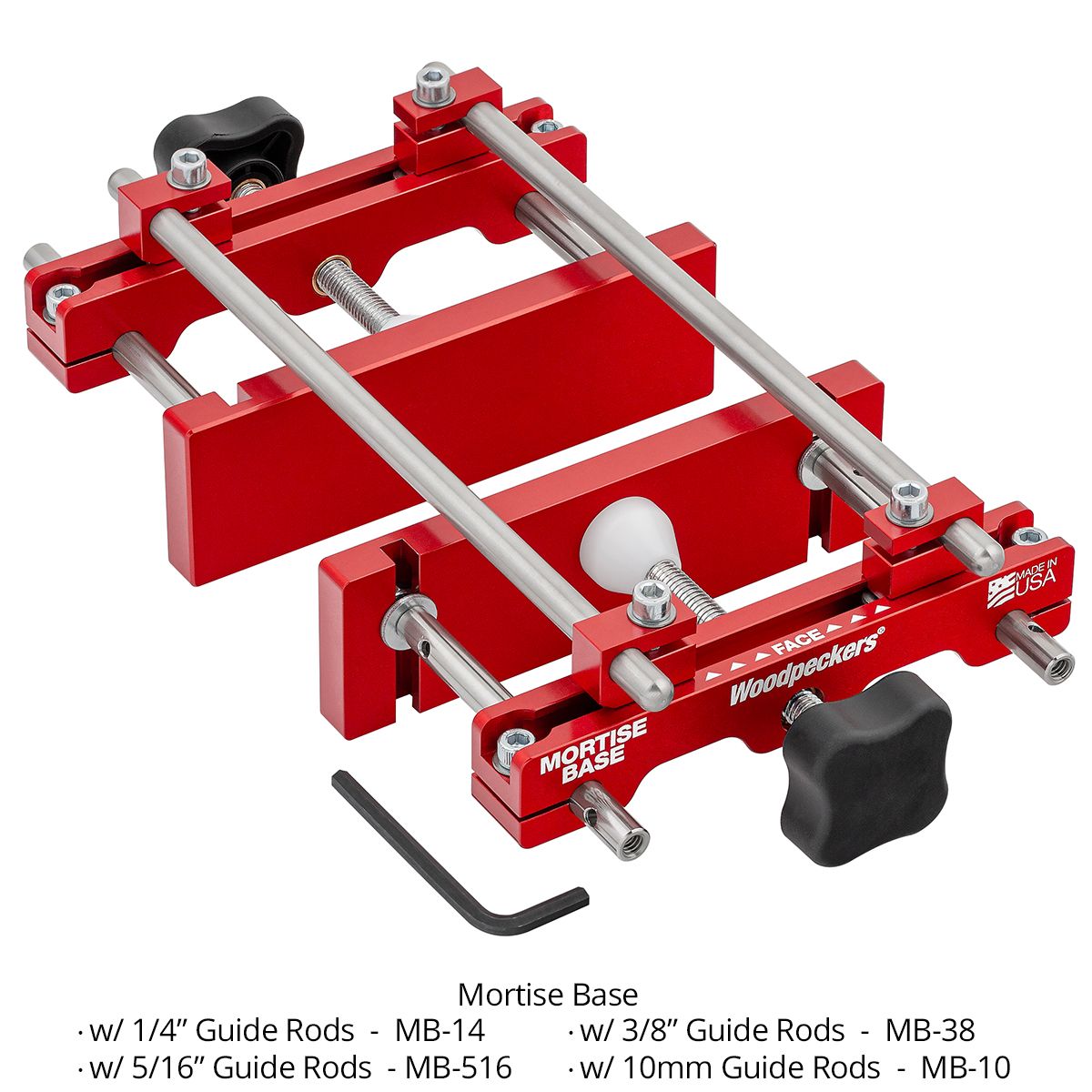 MB-38 Mortise Base w/ 3/8" Guide Rods