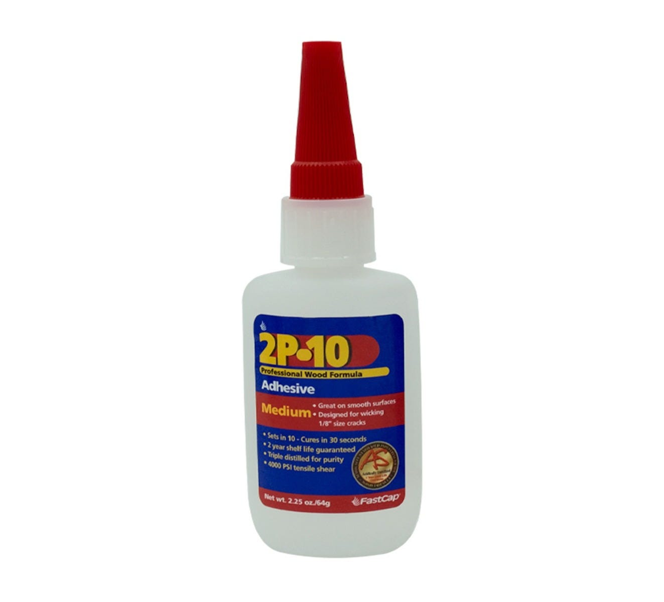 Fastcap 2P-10 Medium Adhesive, 2.25-oz.