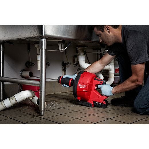 Milwaukee 2772A-21 M18 Fuel Drain Snake W/ Cable Drive 2.0Ah Kit