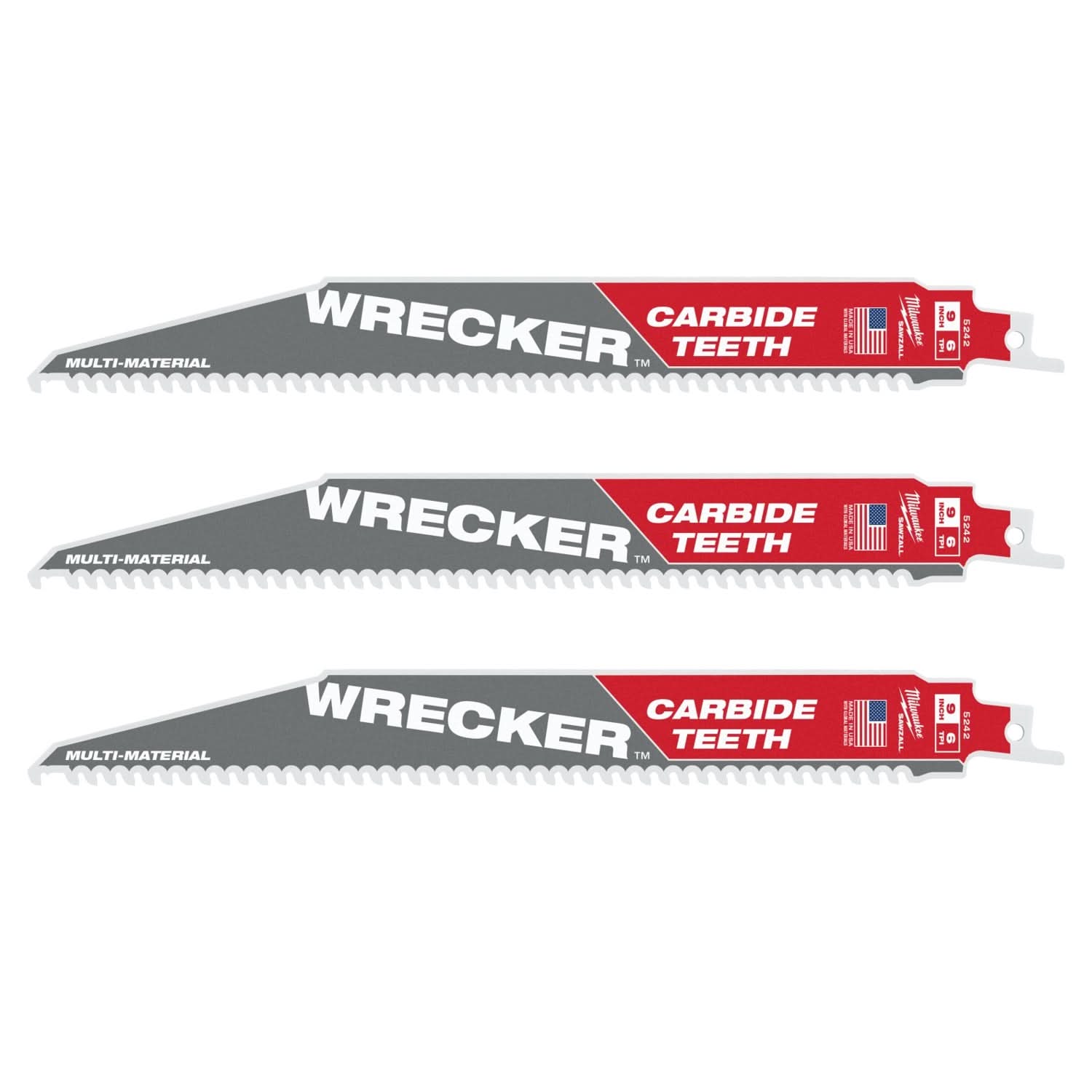 Milwaukee 48-00-5342 9-Inch 6-TPI THE WRECKER with Carbide Teeth