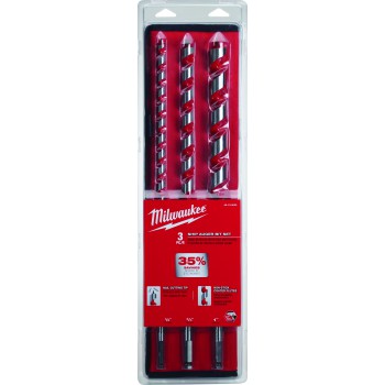 Milwaukee 48-13-3000 3-Piece  18" Ship Auger Bit Set