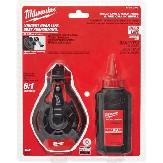 Milwaukee 48-22-3986 100' Bold Line Kit w/ Red Chalk – Tool Nut