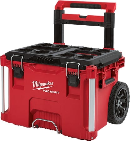 Milwaukee 2-Piece PACKOUT Rolling Tool Box + Large Tool Box Set
