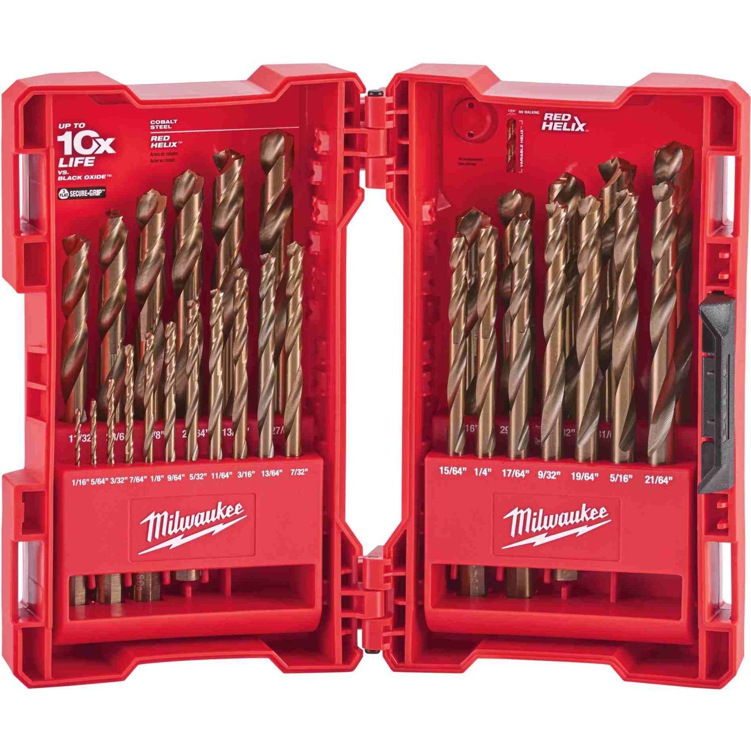 ミレル　milel Milwaukee RED HELIX Cobalt Drill Bit Set - 29PC | 48-89-2332