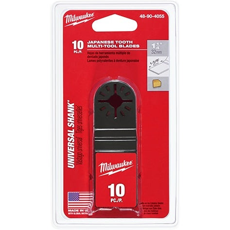 Milwaukee 48-90-4055 10-Piece Japanese Tooth Multi-Tool Blade