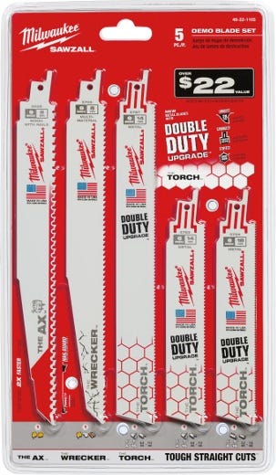 Milwaukee 49-22-1105 5-Piece Demolition SAWZALL Recip Blade Set