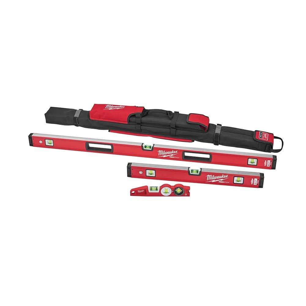 Milwaukee MLBXC48 REDSTICK 4-Piece Level Starter Set – Tool Nut