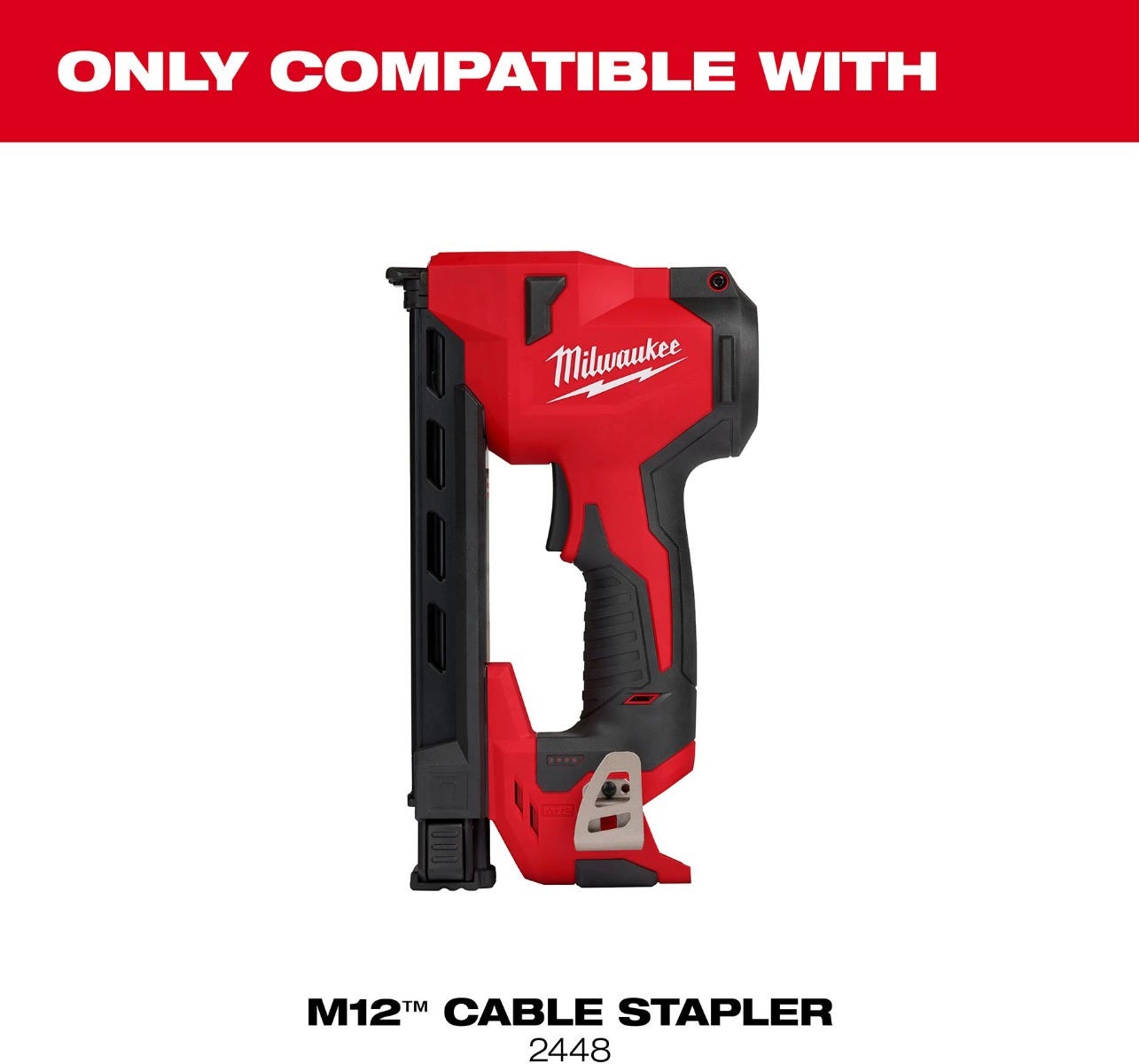 Milwaukee 2448-21 M12 Cable Stapler Kit with 1,200 Staples