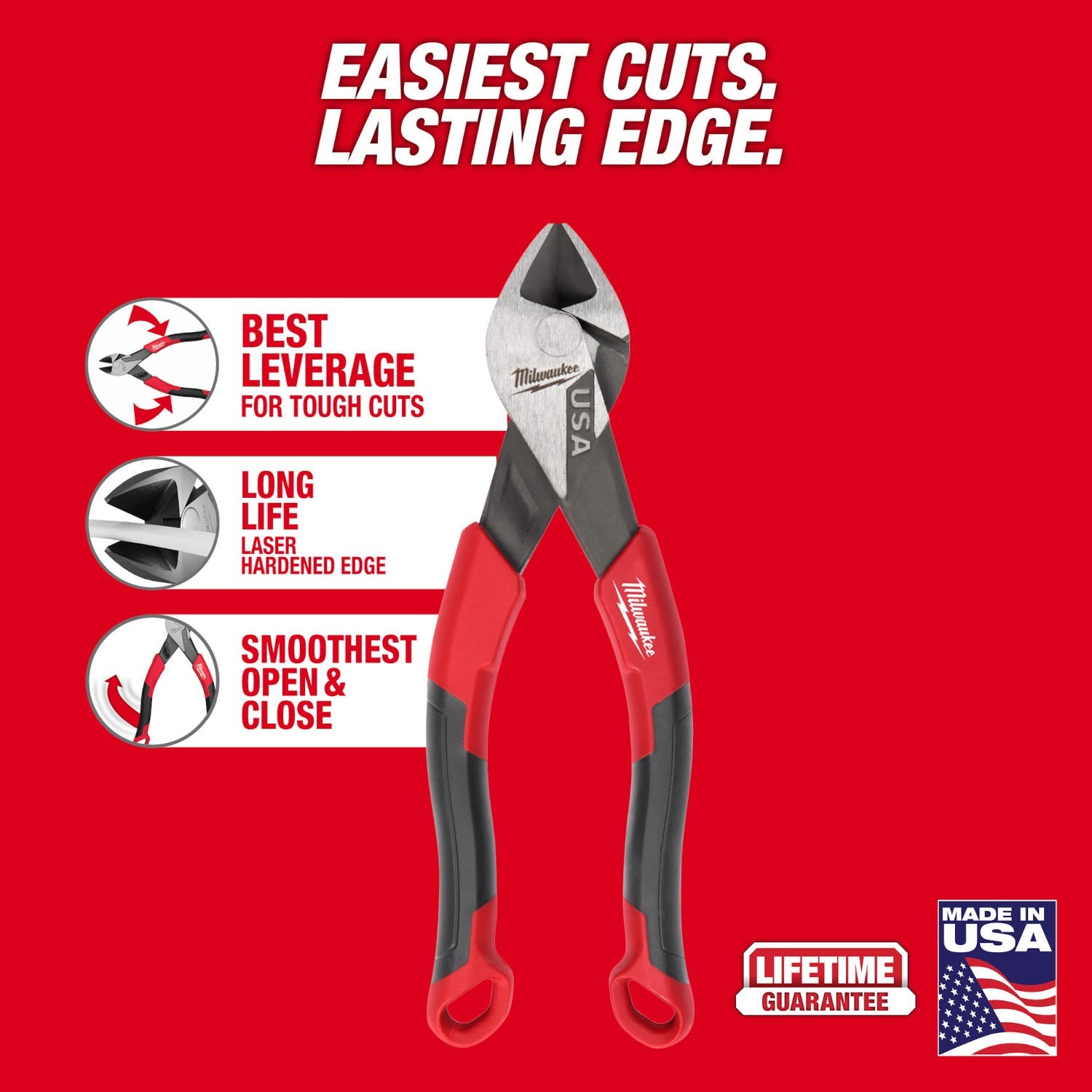 Milwaukee MT556 6" Diagonal Comfort Grip Cutting Pliers (Made in the USA)