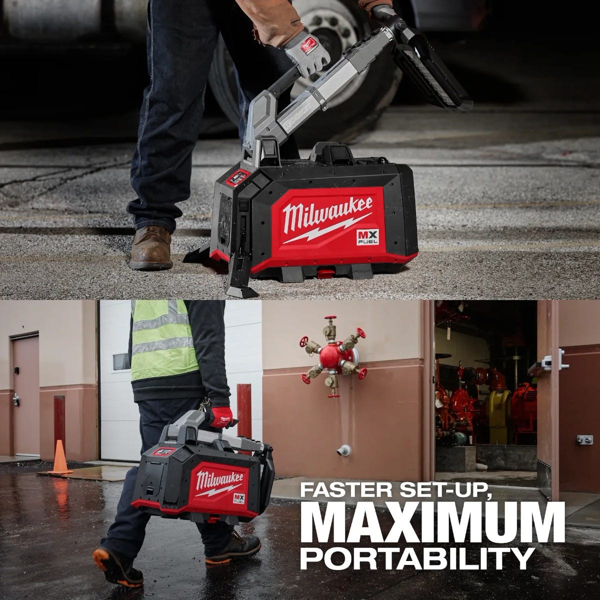 Milwaukee MXF040-1XC MX FUEL ROCKET Dual Power Compact Tower Light 6.0Ah Kit