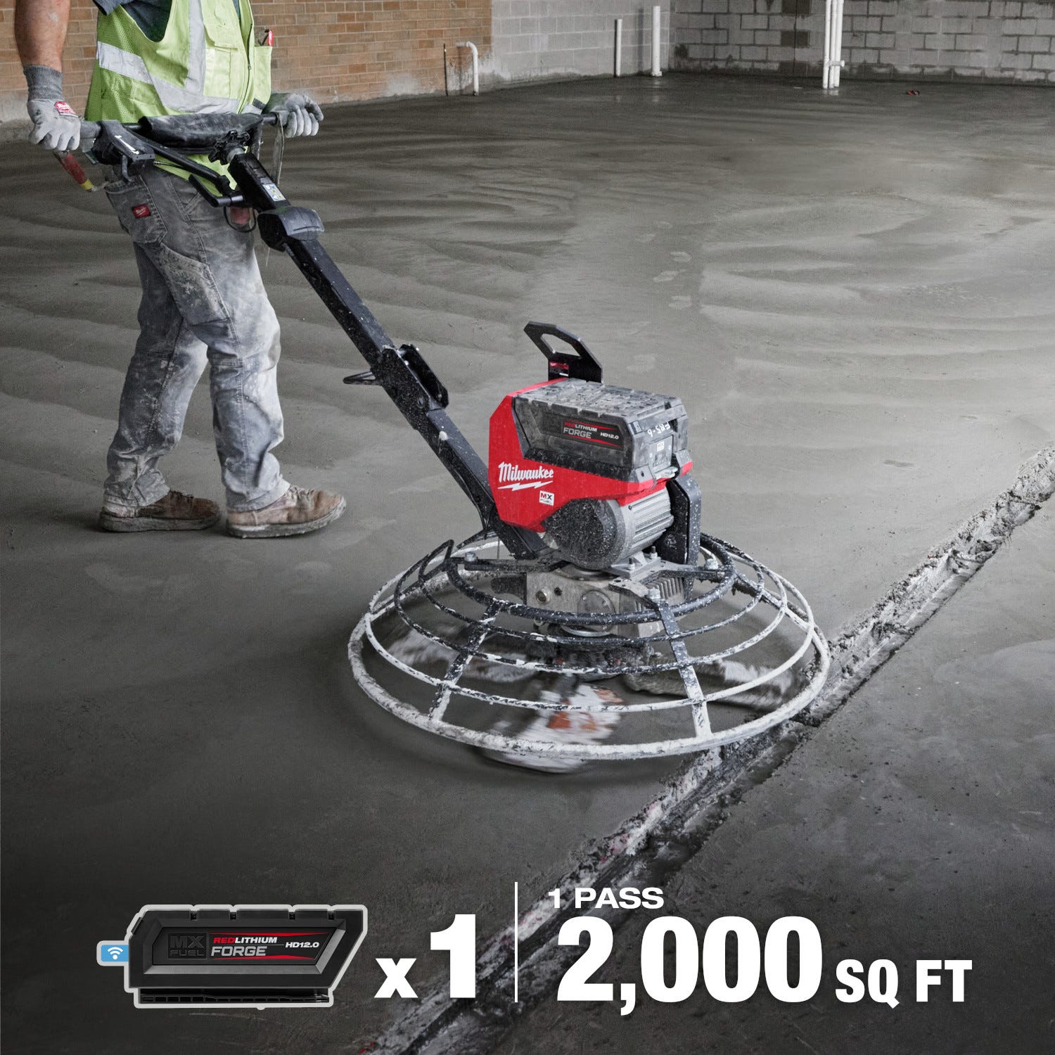 Milwaukee MXF336-3HD MX FUEL 36" Walk-Behind Trowel Kit