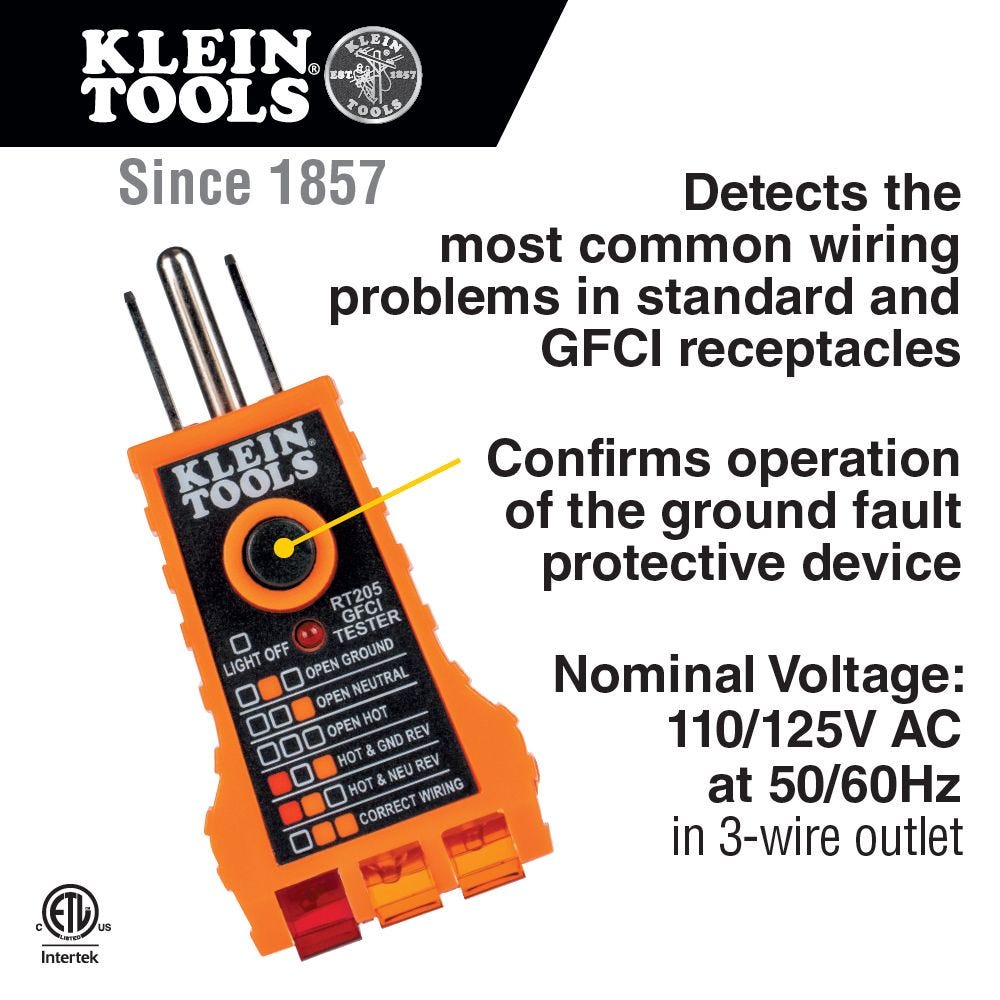 Klein Tools NCVT1PKIT Non-Contact Voltage & GFCI Receptacle Test Kit