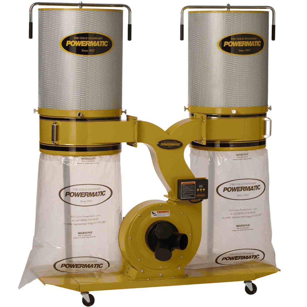 Powermatic 1792072K PM1900TX-CK1 Dust Collector, 3HP 1PH 230V, 2-Micron Canister Kit