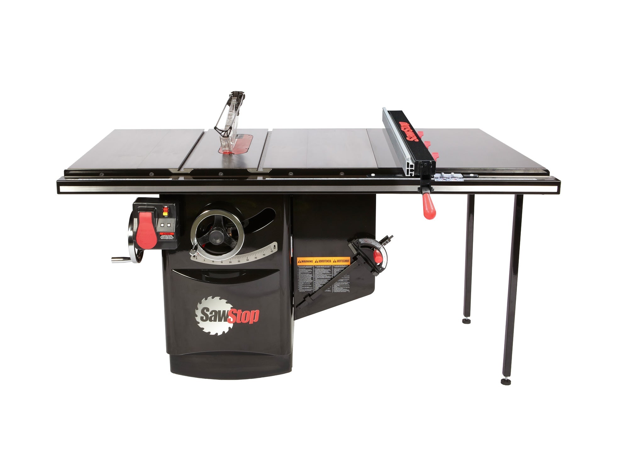 Sawstop ICS73230-ATGI36 Industrial 7.5HP, 3ph, 230v Cabinet Saw with 36” Industrial T-Glide Advance Rip Fence, Rails & Extension Table