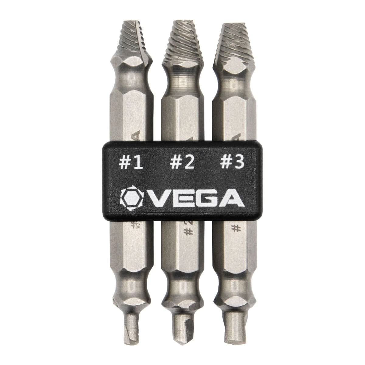 Vega SES-3 3-Piece Impact Rated Double-Sided Screw Extractor Set