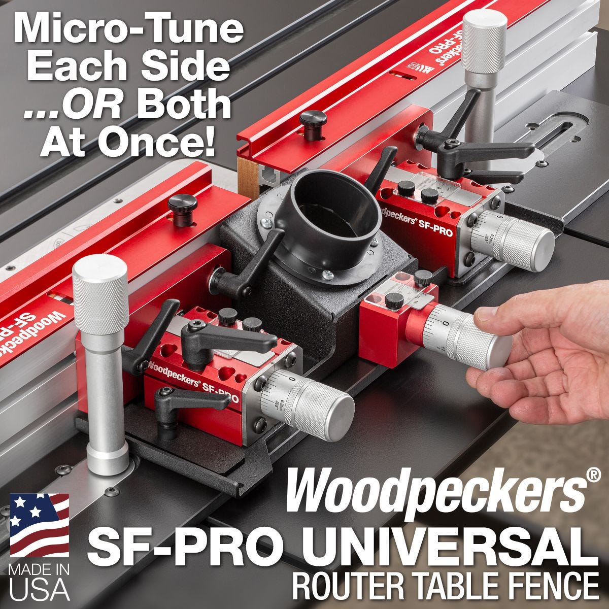 Woodpeckers SFPRO Universal Router Table Fence for SPRO-23 / SF-36-SINGLE Fences