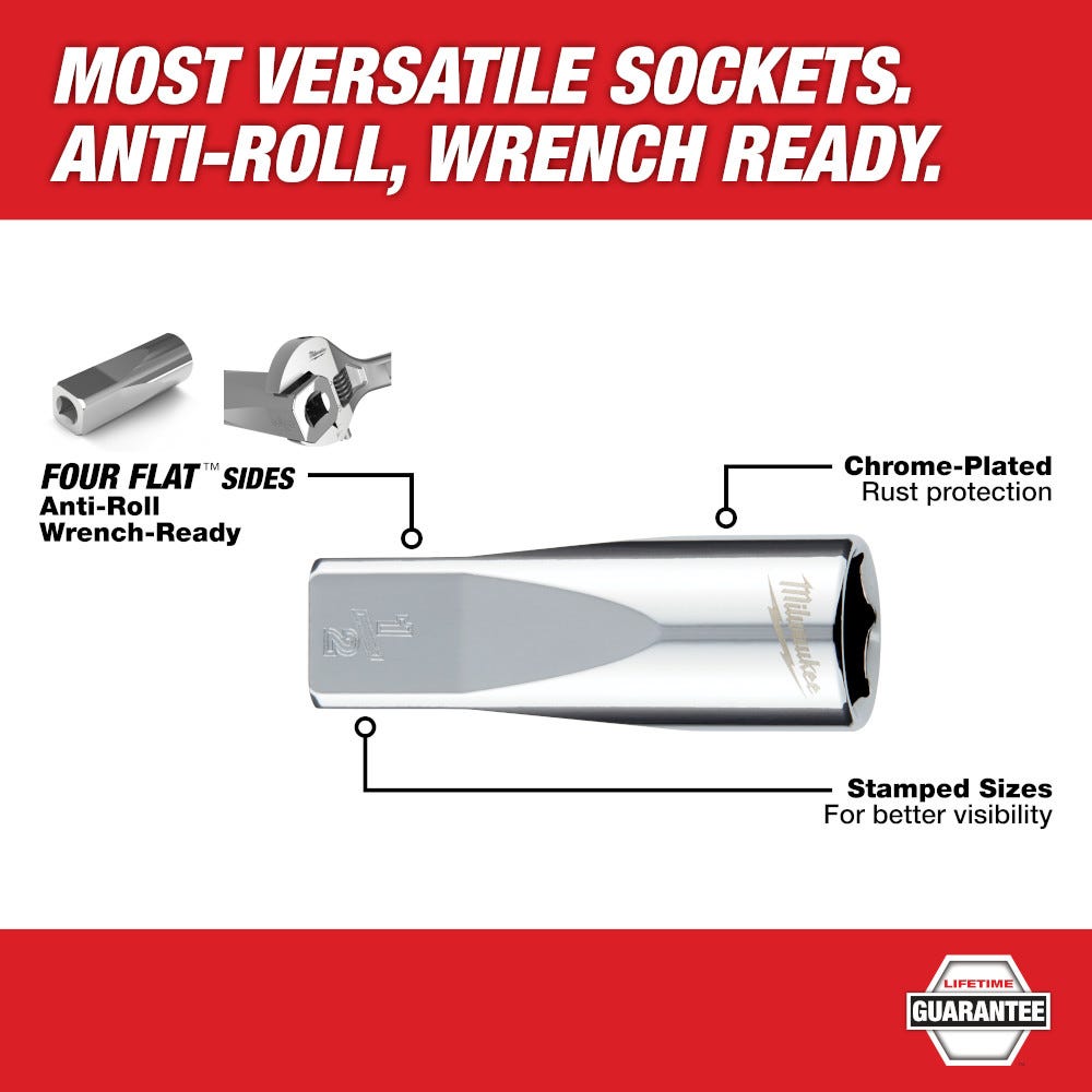 Milwaukee 45-34-8044 3/8" DRIVE 24MM DEEP SOCKET