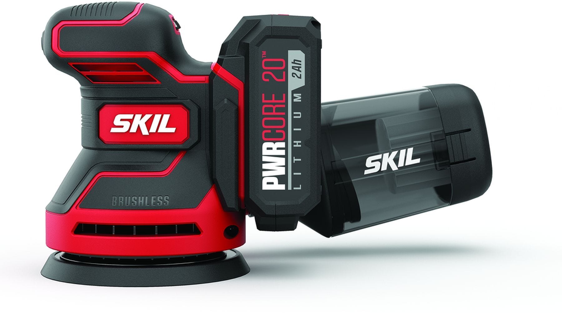 SKIL SR660302 PWRCore 20 Brushless 20V Random Orbital Sander with Battery and PWR JUMP Charger