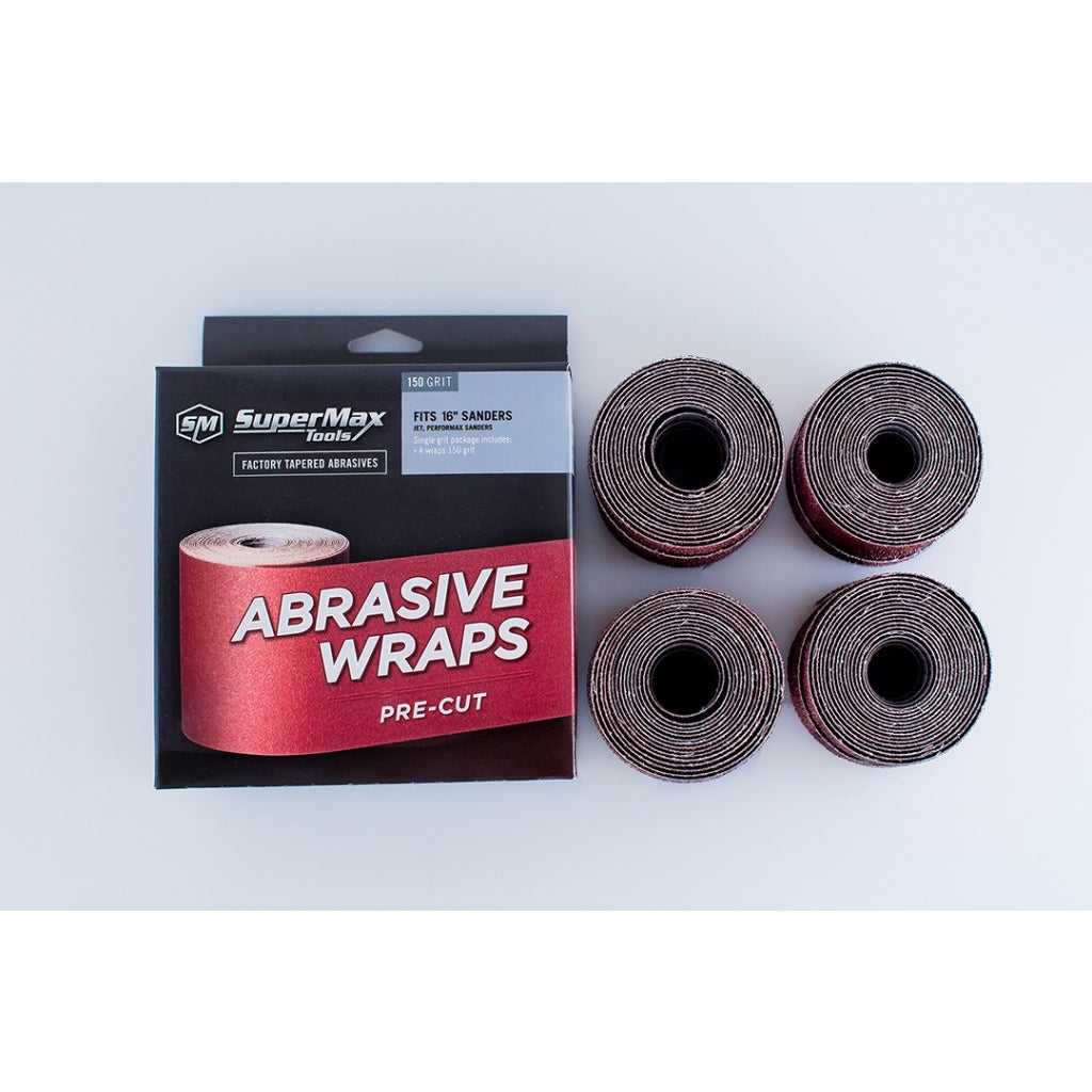 Supermax 60-6000 Mixed-Grit: 36/80/80/120-Grit, 16 Drum, 4-Pack