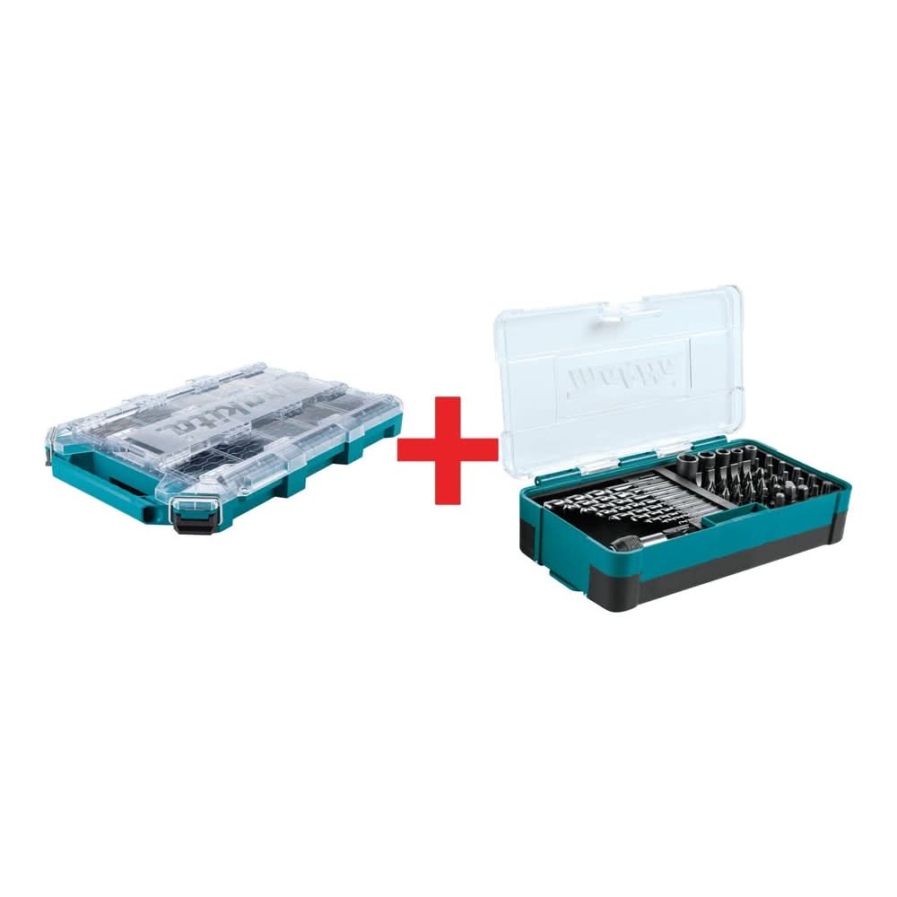 Makita MAKTRAK Low-Profile Medium Organizer with 48 Pc. Metric