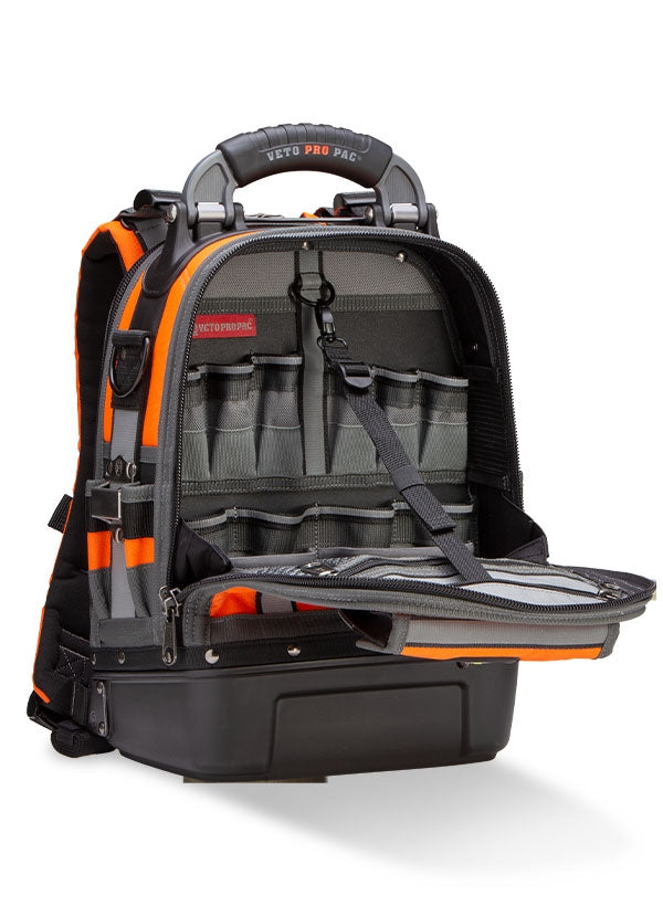 Veto Pro Pac Tech Pac MC Hi-Viz Orange Compact Service Tech Tool Backpack