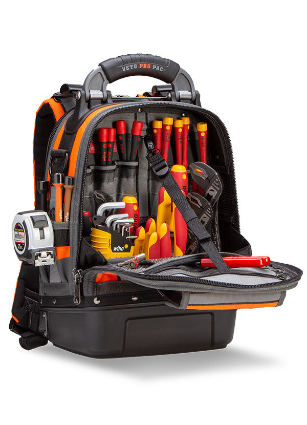 Veto Pro Pac Tech Pac MC Hi-Viz Orange Compact Service Tech Tool Backpack