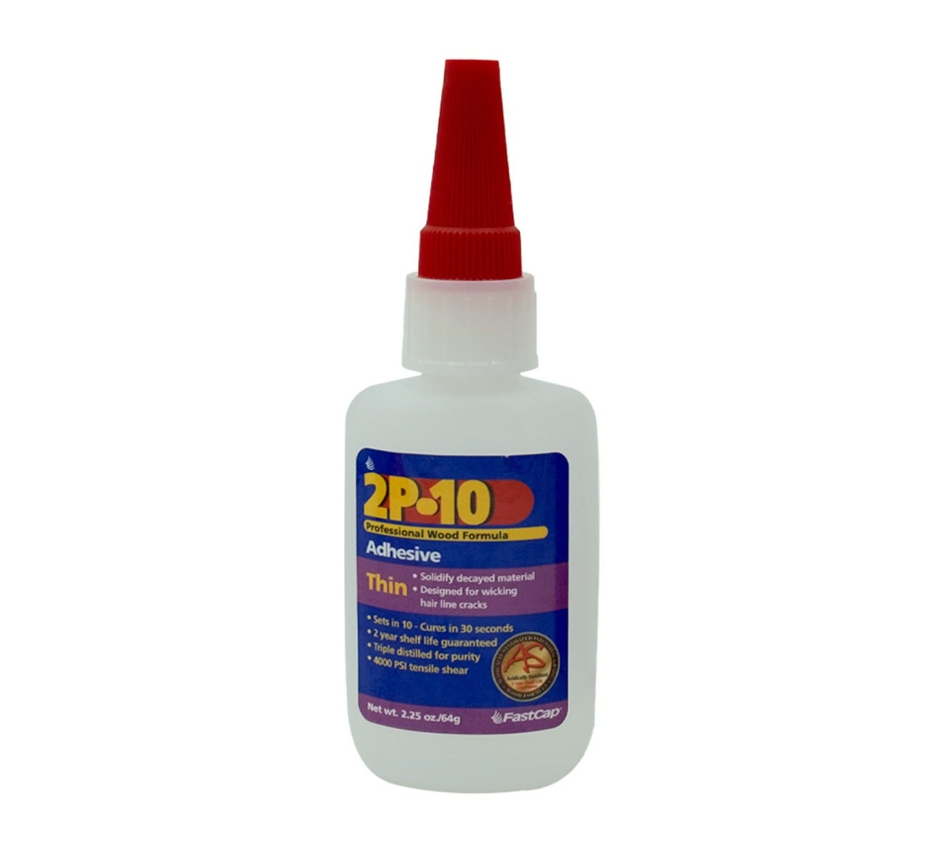 Fastcap 2P-10 Thin Adhesive, 2.25-oz.