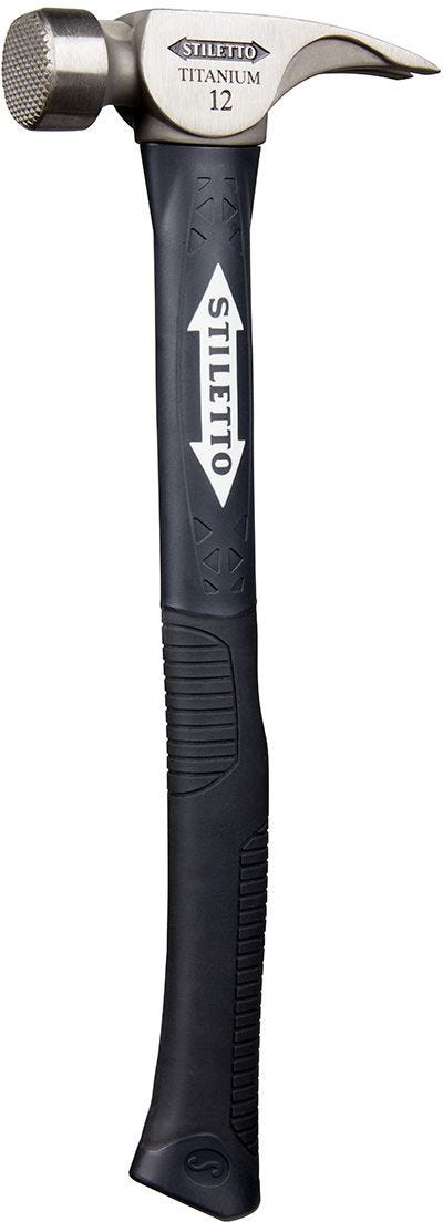 Stiletto TI12MC-F 12 oz Titanium Milled Face Hammer with 16-in. Hybrid Fiberglass Handle