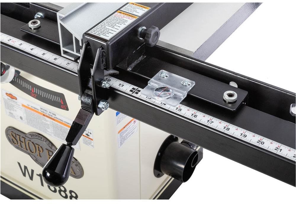 Shop Fox W1888 10-in Hybrid Table Saw With Riving Knife