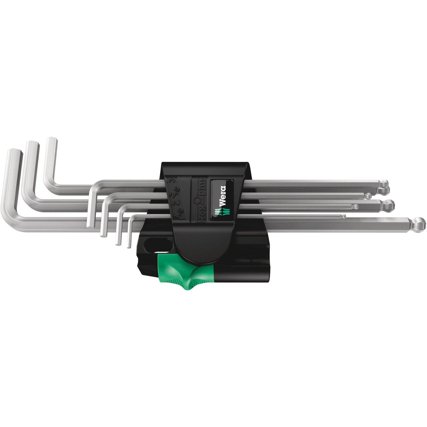Wera 950/7 Hex-Plus Magnet 1 Magnetic L-Key Set, Metric, Chrome
