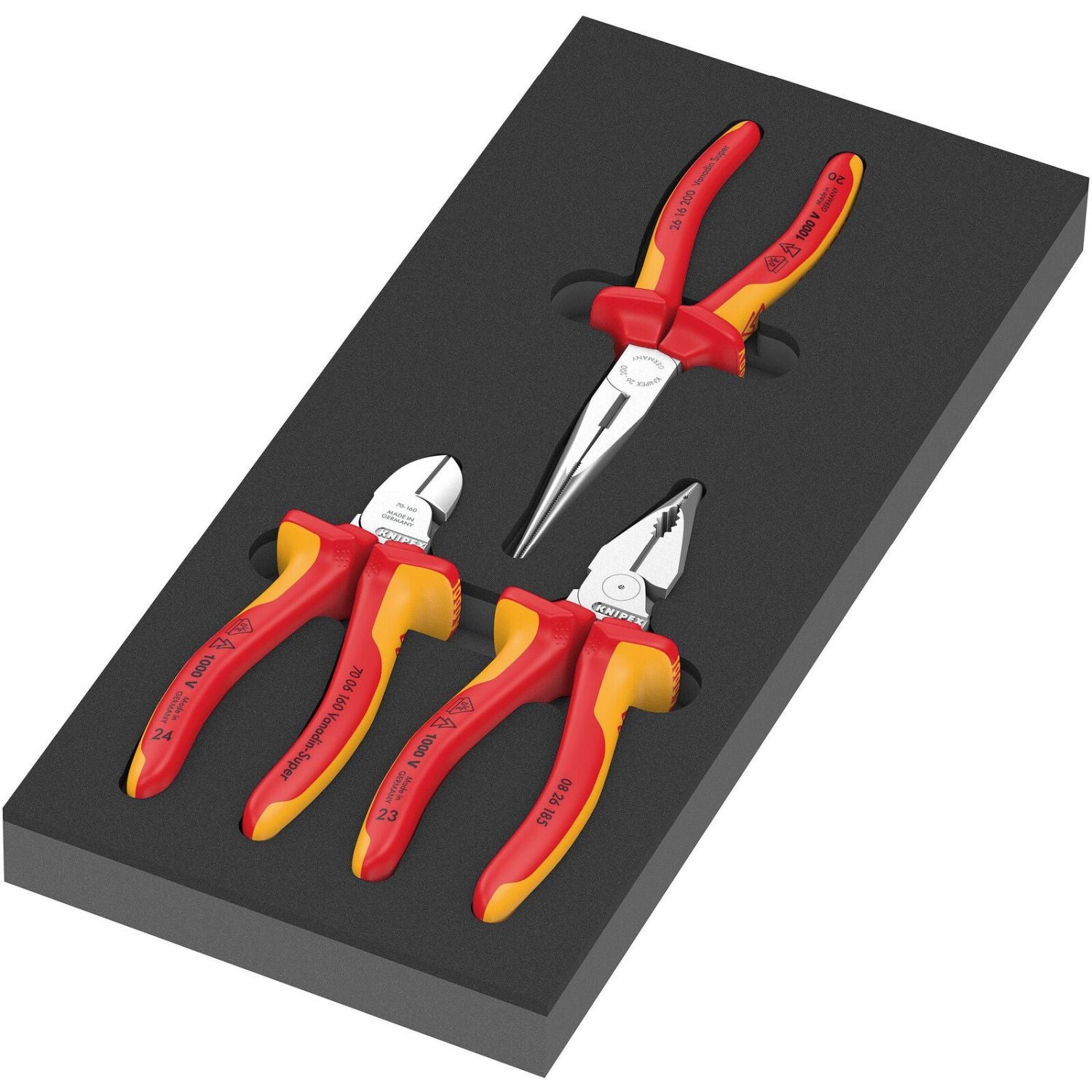 Wera 9784 Foam Insert Knipex Pliers Set VDE 1, 3-Pieces – Tool Nut