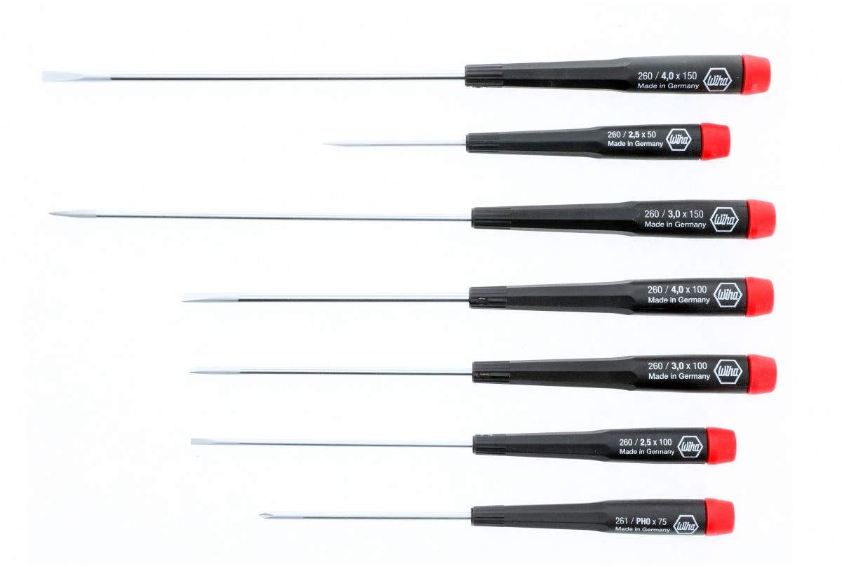Wiha 26092 Precision Slotted/Phillips Screwdrivers 7 Piece Set