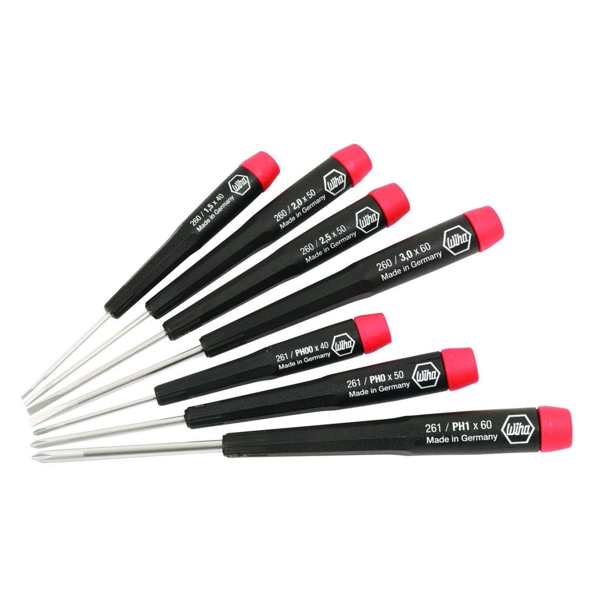 Wiha 26197 Precision Slotted/Phillips Screwdrivers 7 Piece Set