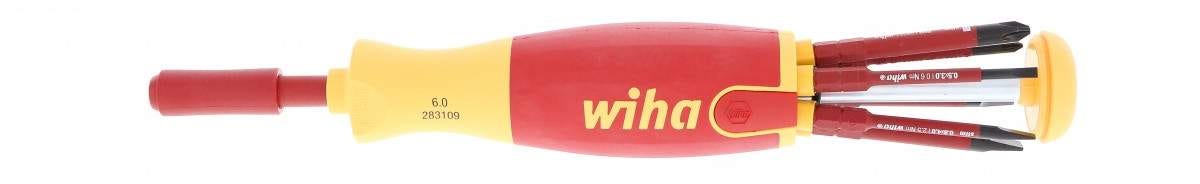Wiha 28393 Insulated 6-in-1 Ultra Driver SlimLine Slotted and Phillips Set