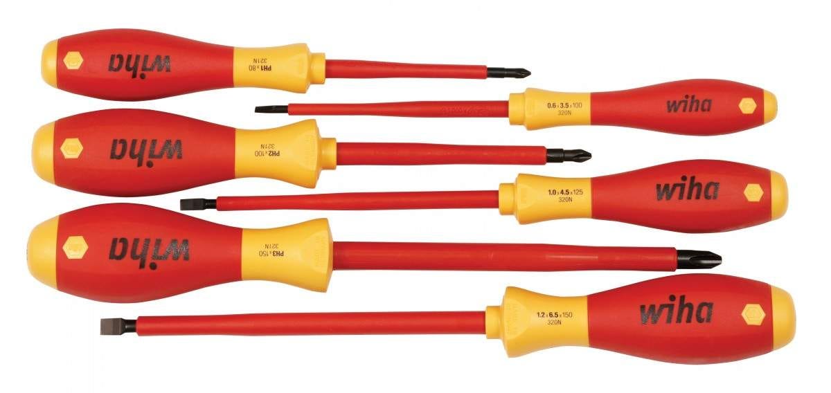 Wiha 32092 Insulated Slotted/Phillips Screwdrivers 6 Piece Set