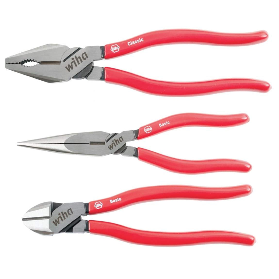 Wiha 32698 Soft Grip Pliers/Cutters 3 Piece Set