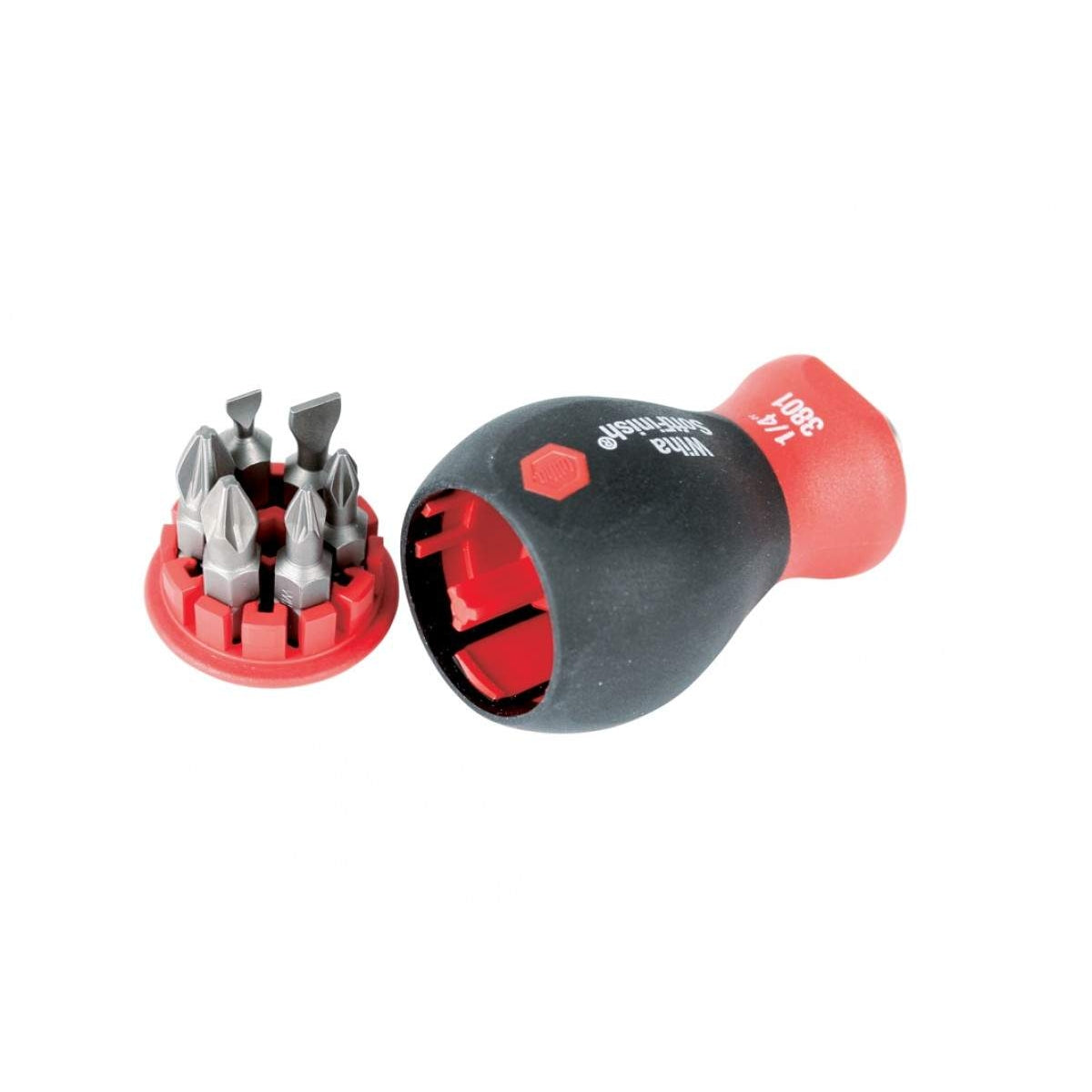 Wiha 38043 6-in-1 Stubby Bit Holder Slotted Phillips Pozidriv Set