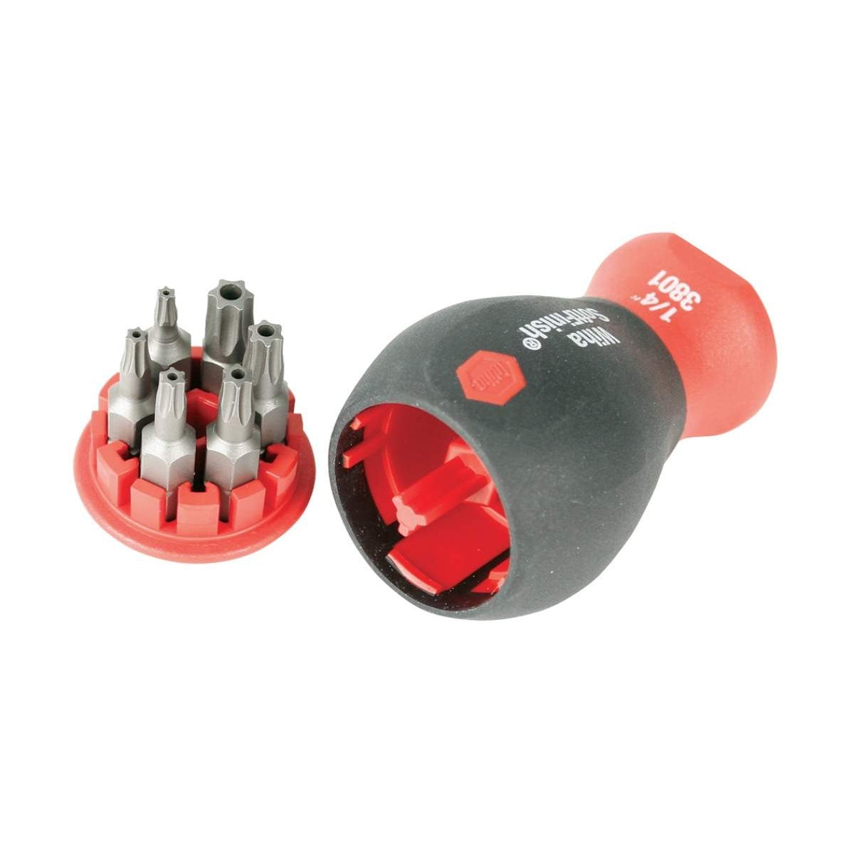 Wiha 38047 6-in-1 Stubby Bit Holder Security Torx Set
