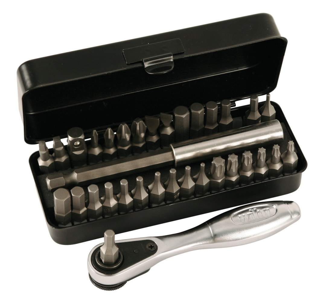 Wiha 74996 1/4" Ratchet and Bits 35 Piece Set