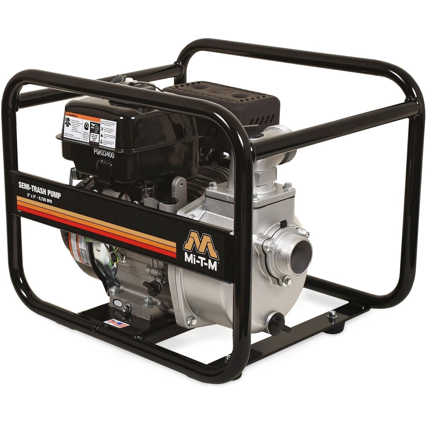 Mi-T-M WTP-S02-1MGM 2-Inch Semi-Trash Water Pump